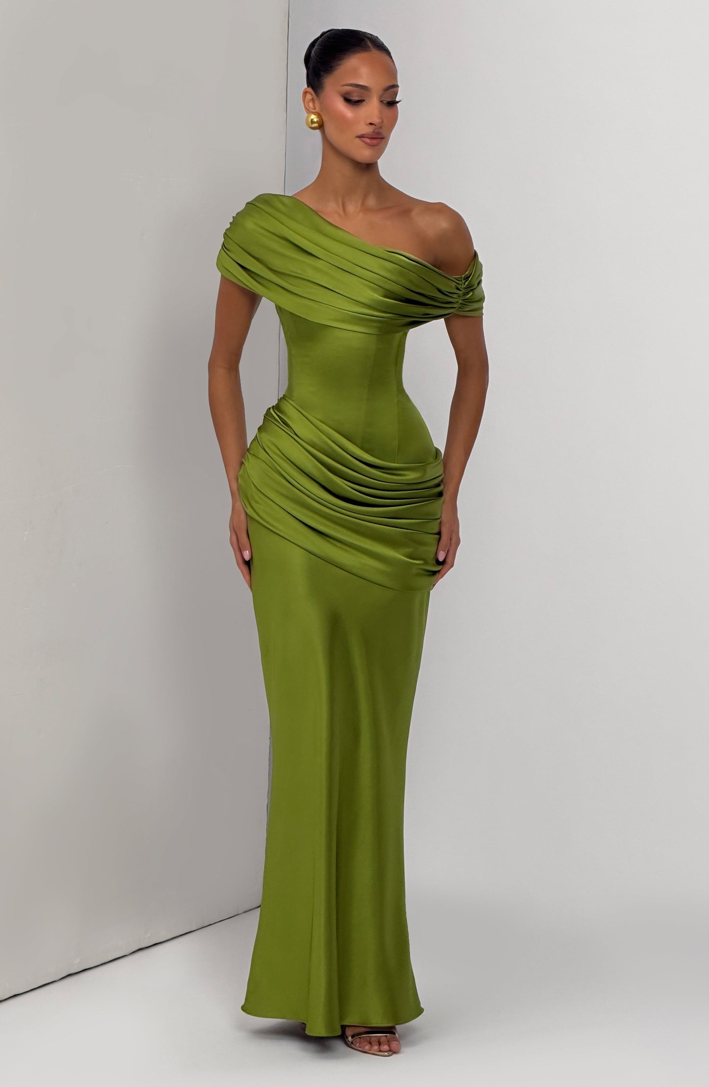 Vestido Maxi Ella - Verde Oliva