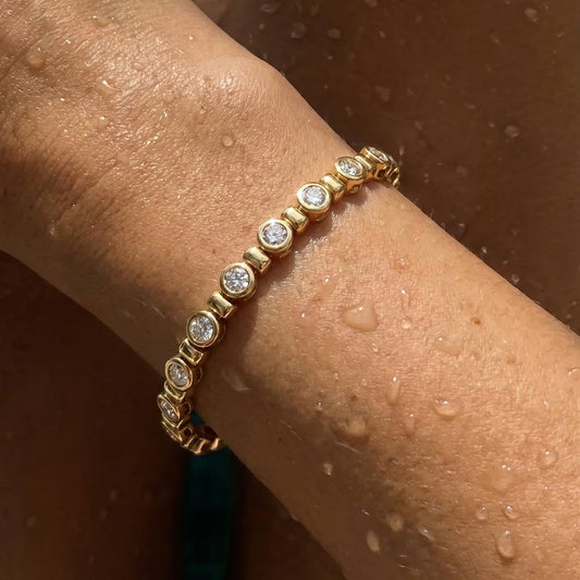 Pulsera de Tenis con Mini Perlas