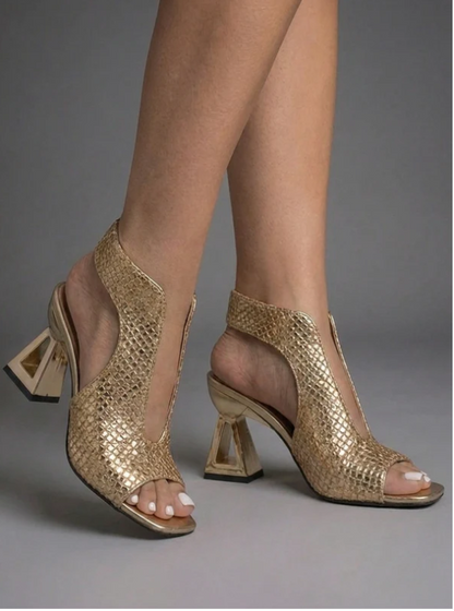 Sandalias Trenzadas de Tacón