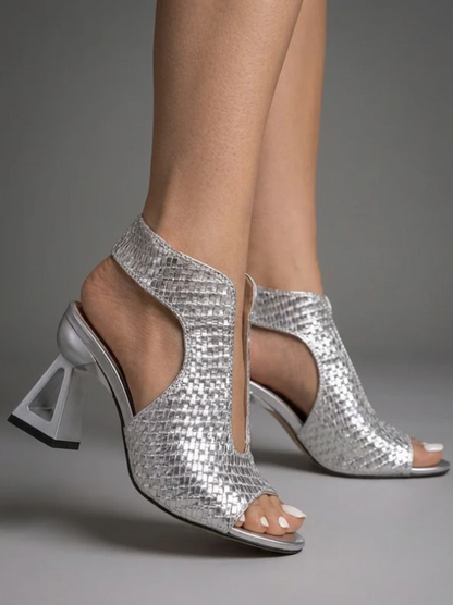 Sandalias Trenzadas de Tacón
