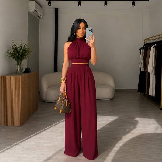 Conjunto de Top Corto y Pantalón