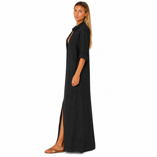 Vestido Maxi con Botones