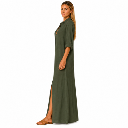Vestido Maxi con Botones