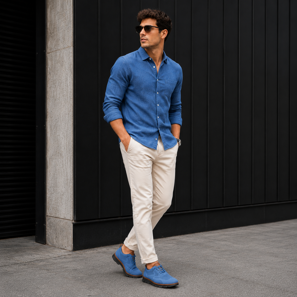 Zapatos Transpirables Ultracomfort: Azul-Negro