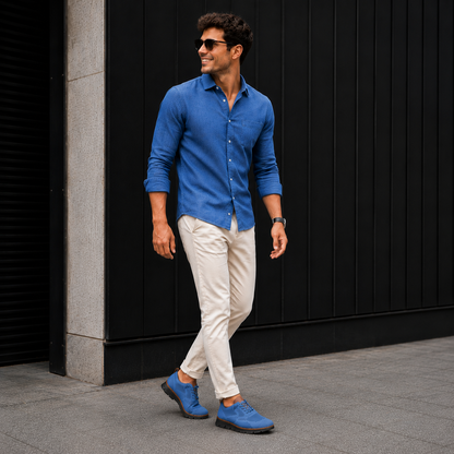 Zapatos Transpirables Ultracomfort: Azul-Negro