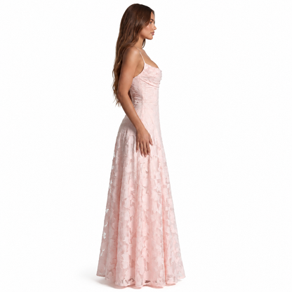 Vestido Maxi de Encaje Floral