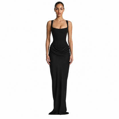 Vestido Maxi Efecto Reloj de Arena