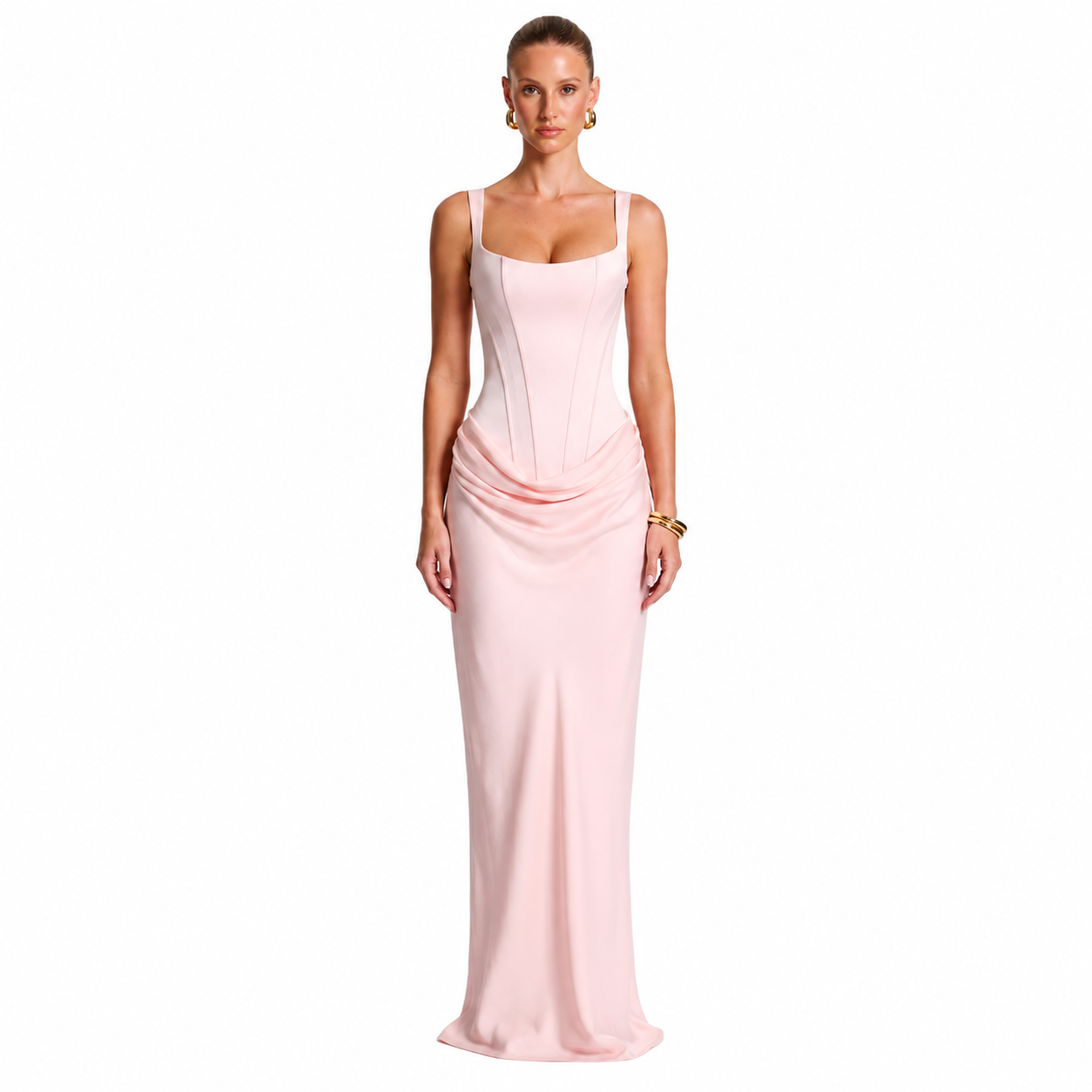 Vestido Maxi Efecto Reloj de Arena