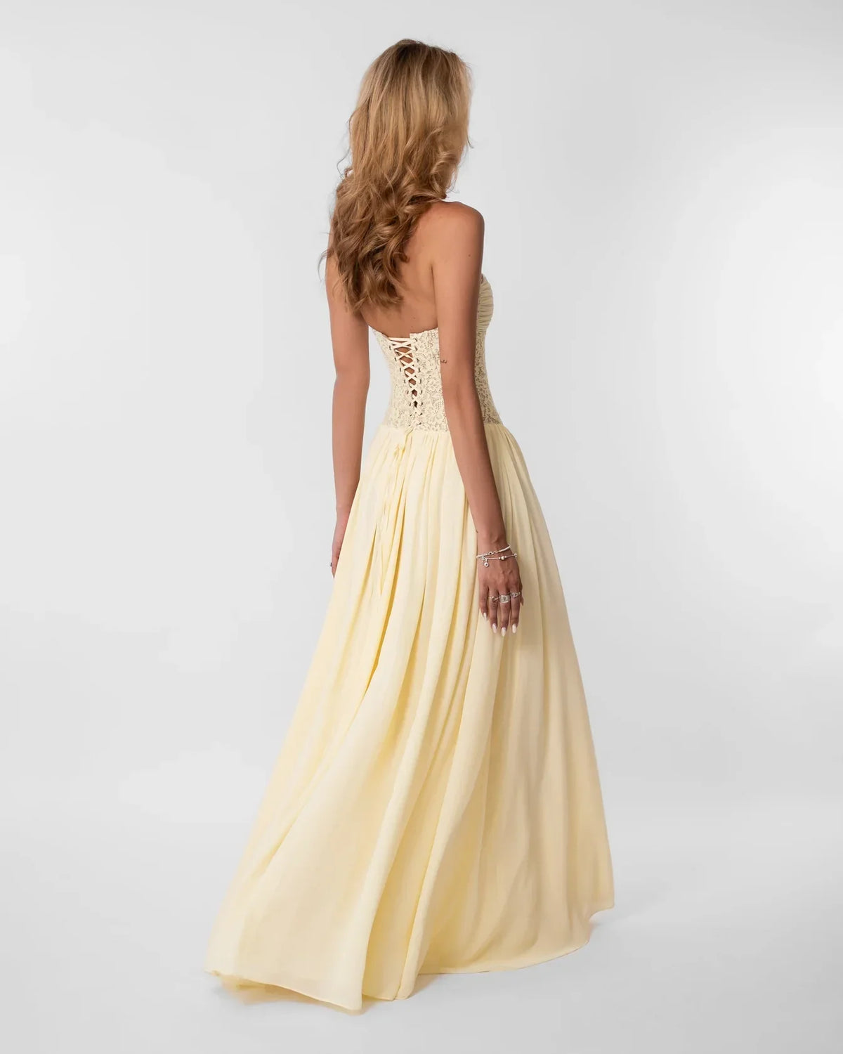 LEILA LACE-PANEL DRESS