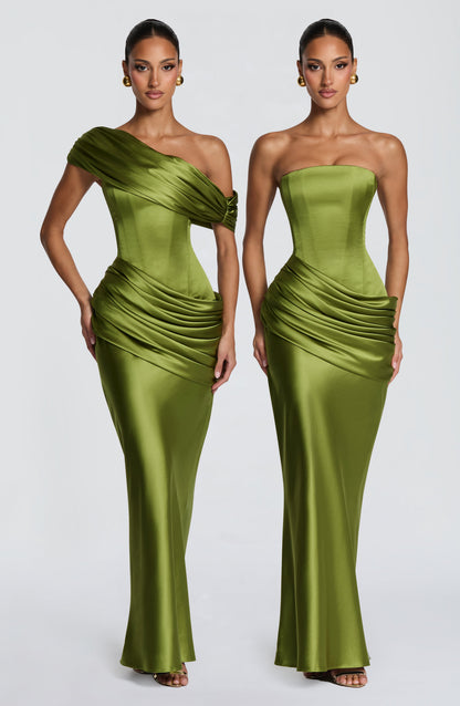 Vestido Maxi Ella - Verde Oliva