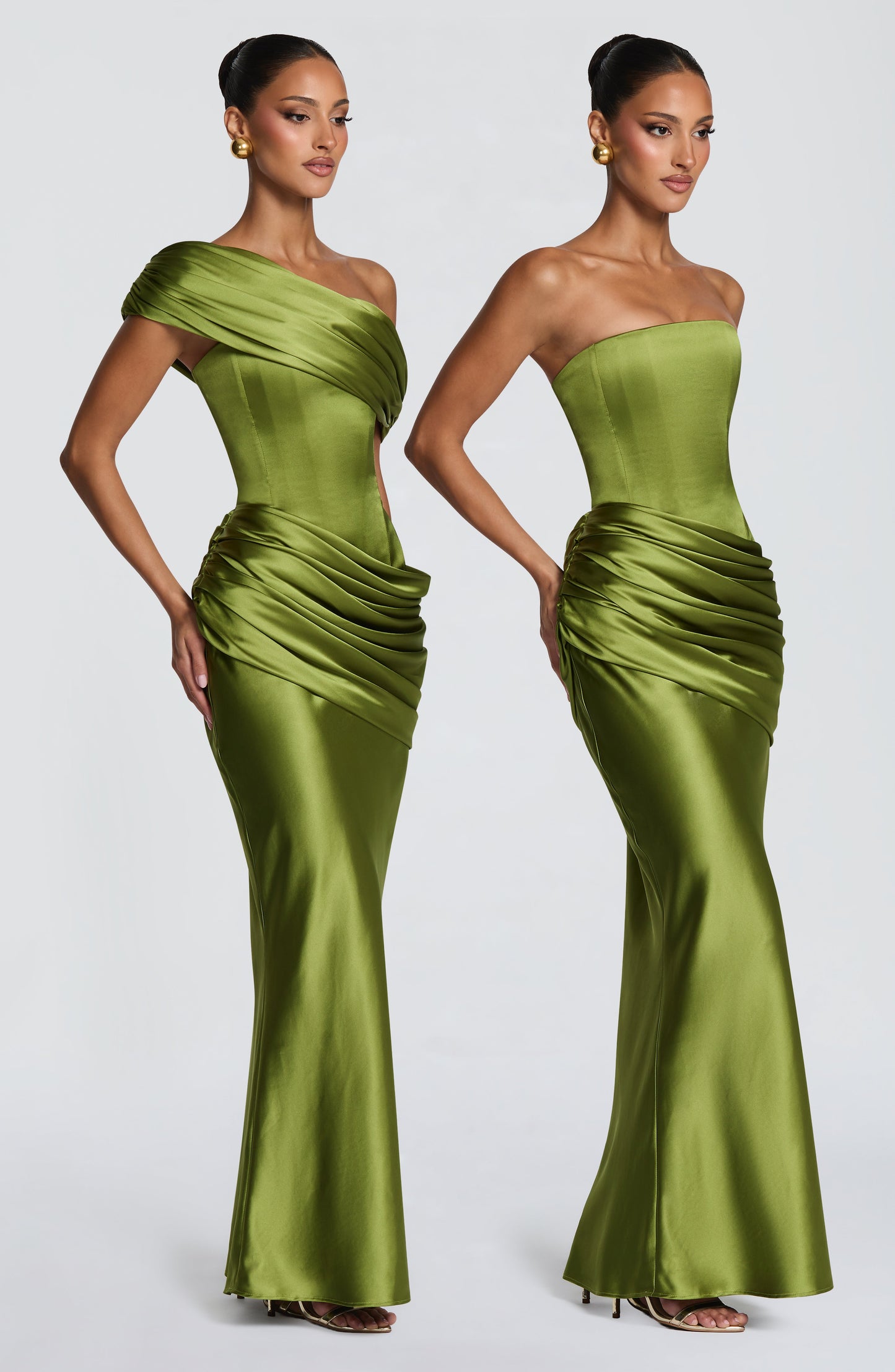 Vestido Maxi Ella - Verde Oliva