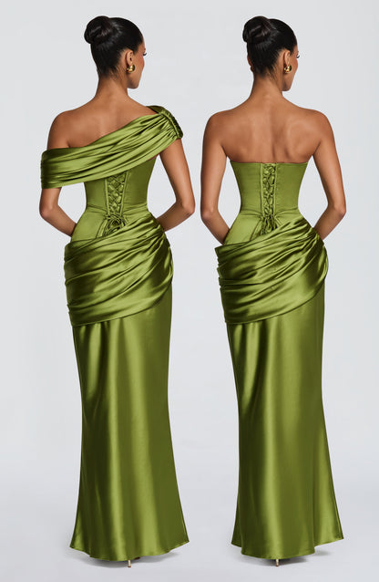 Vestido Maxi Ella - Verde Oliva