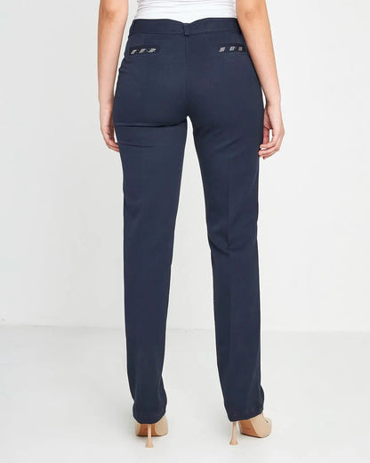 Pantalone frisi strass BLU