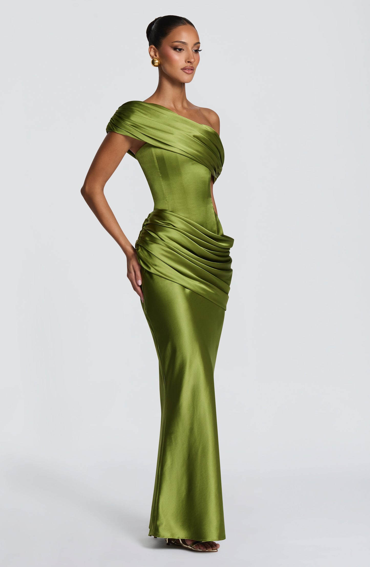 Vestido Maxi Ella - Verde Oliva