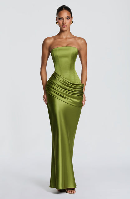 Vestido Maxi Ella - Verde Oliva