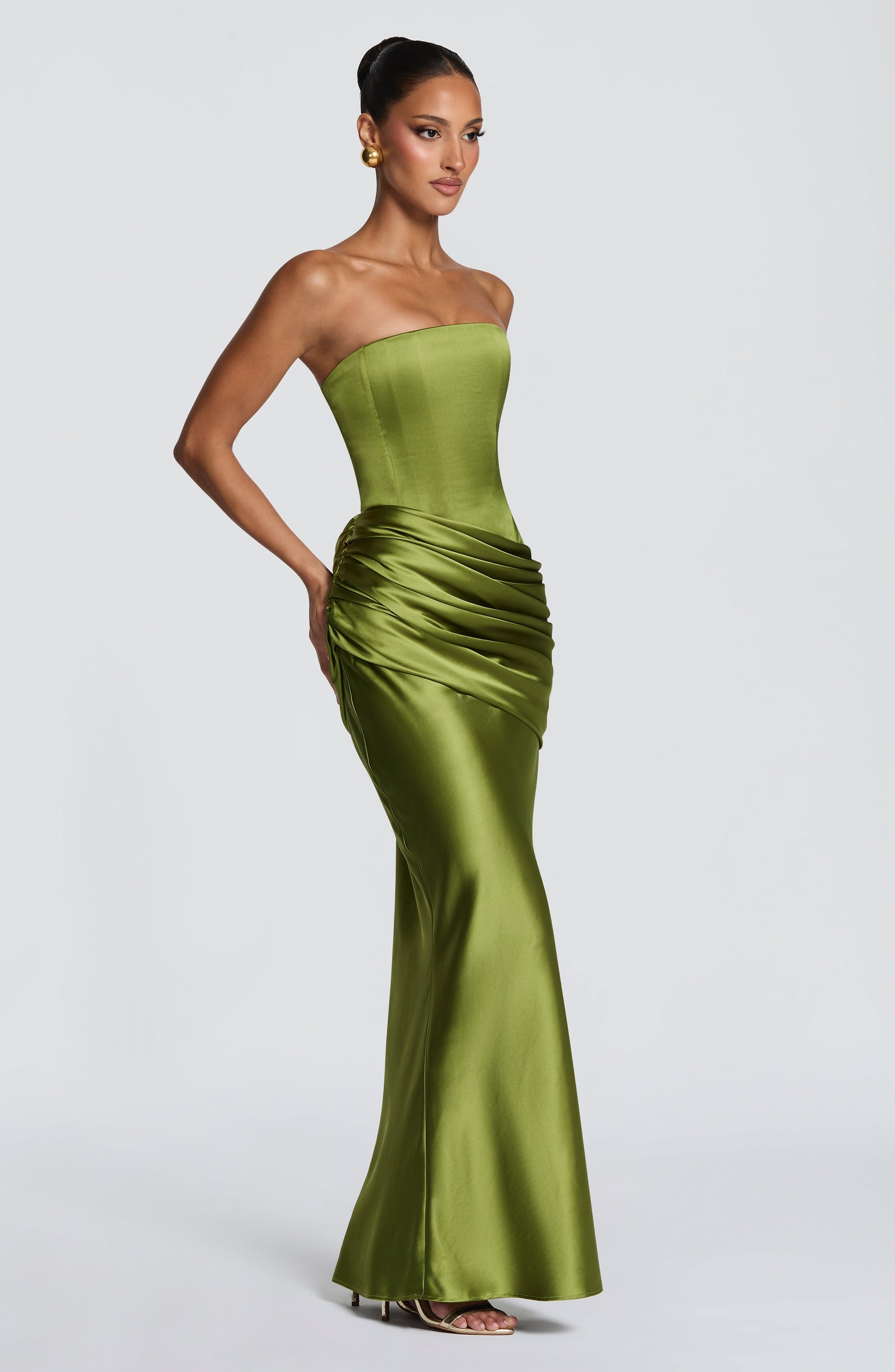 Vestido Maxi Ella - Verde Oliva