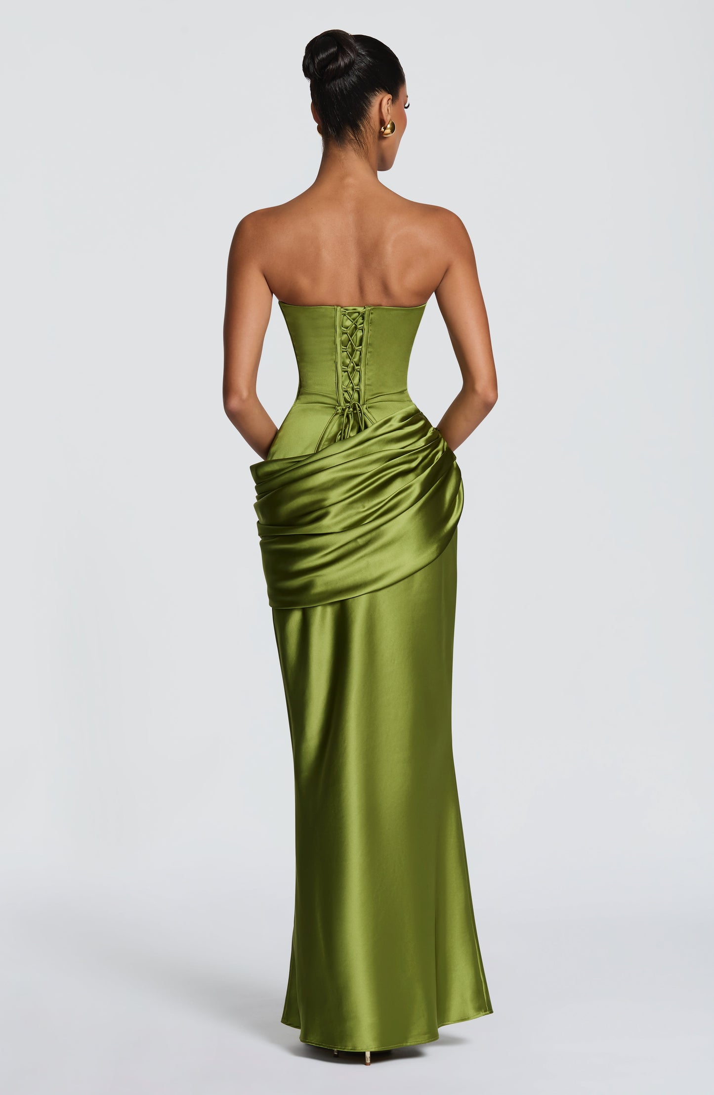 Vestido Maxi Ella - Verde Oliva