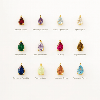 Collana Iniziale e Pietra Portafortuna - Oro Personalizzata