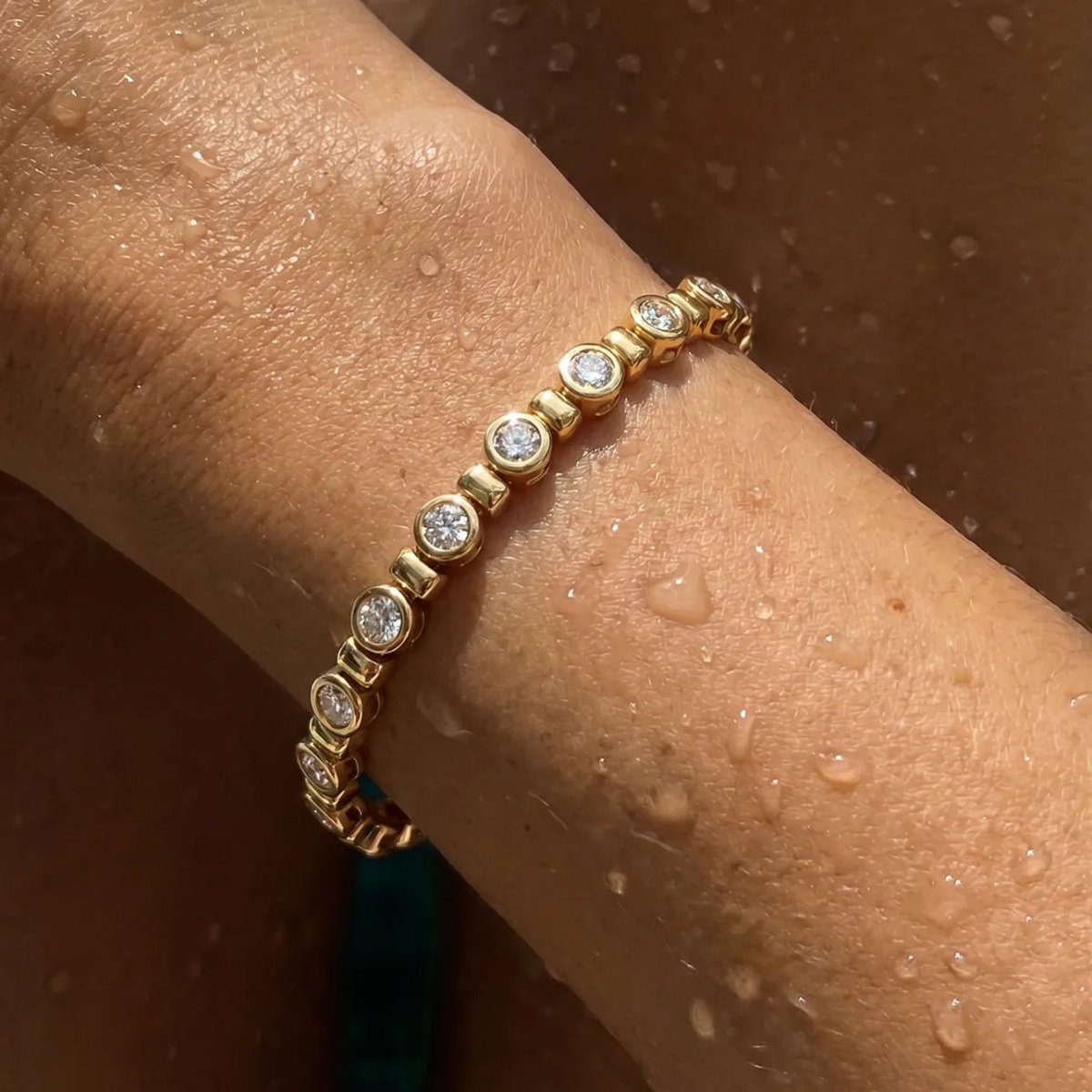 Bracciale Tennis - Perline Mini Oro