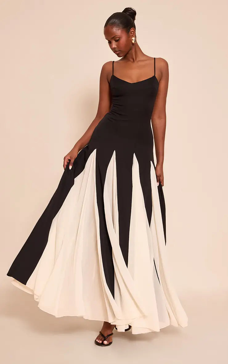 LYNDA CONTRAST SLIP DRESS