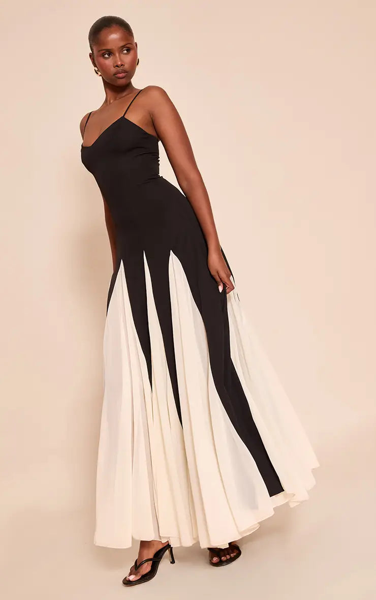 LYNDA CONTRAST SLIP DRESS