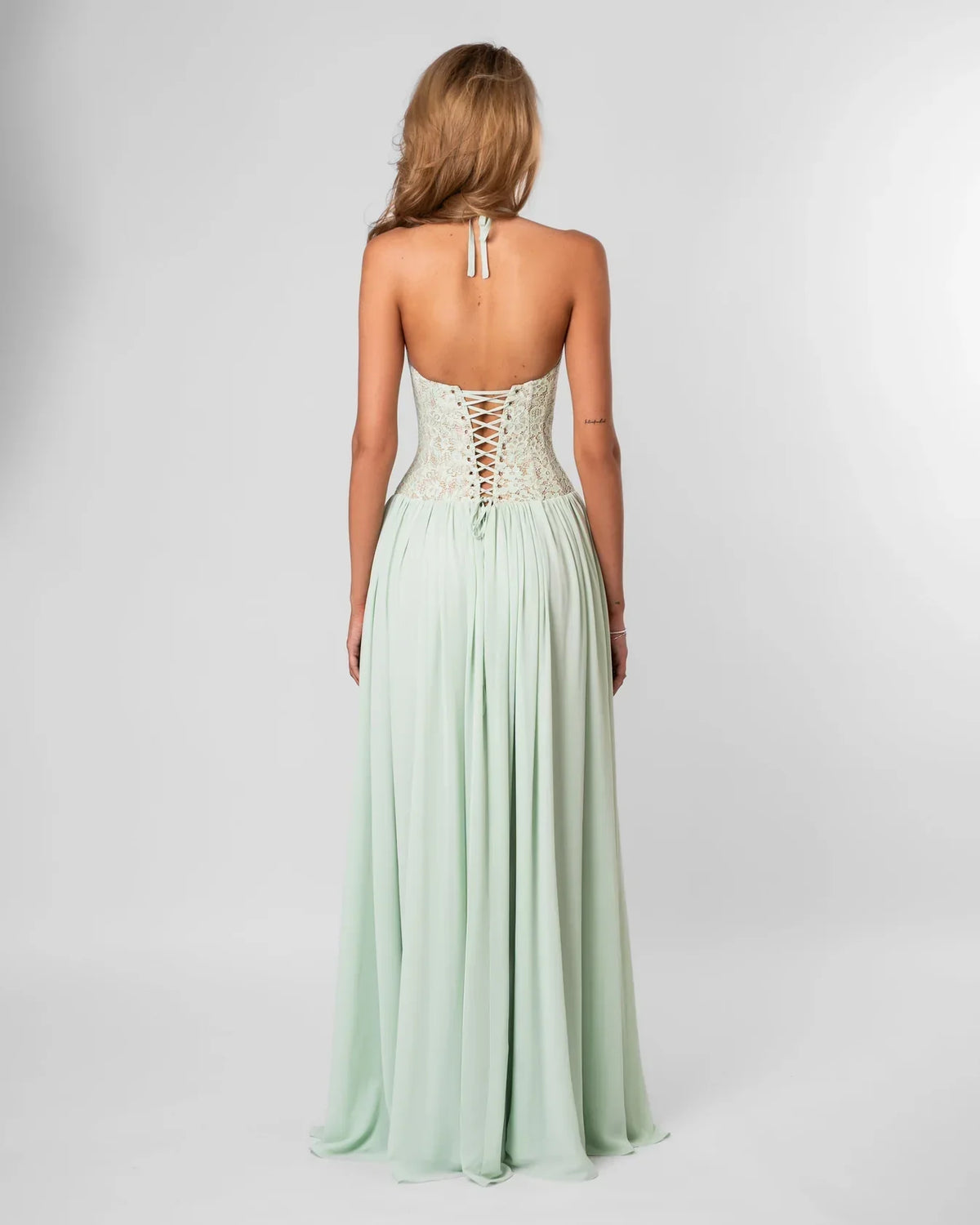 LEILA LACE-PANEL DRESS