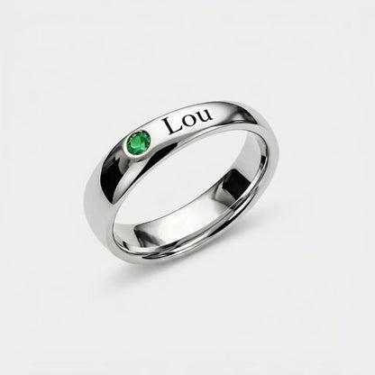 Anello Pietra Portafortuna - Nome Personalizzato Oro